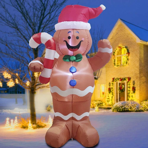 Popular Pan De Jengibre Inflable Navideño De 1,5 M