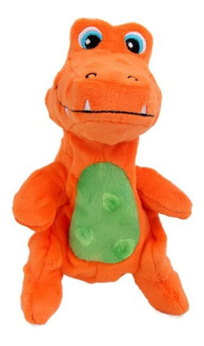 Peluche Afp Dinosaurio T-rex Mini Chifle Juguete Perros Color Naranja