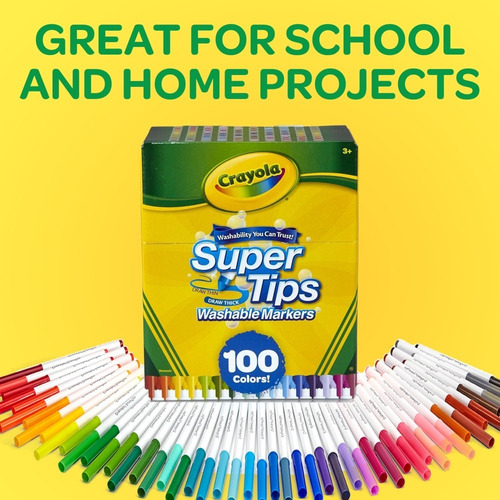 Crayola Super Tips 100 Plumones En Stock Original- Lettering