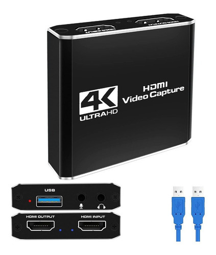 Capturadora  Video Hdmi 4k Hdmi A Usb 3.0 Convertidor Video