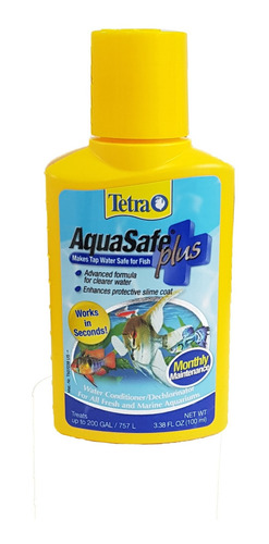 Tetra Aquasafe Plus 100 Ml Acondicionador Acuarios Peceras