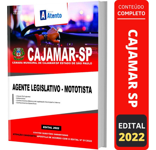 Apostila Câmara De Cajamar Sp - Agente Legislativo - Motorista