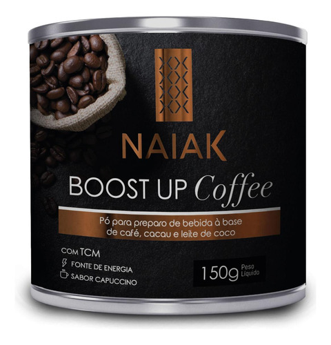 Boost Up Coffee Sabor Capuccino Em Pó Naiak 150g