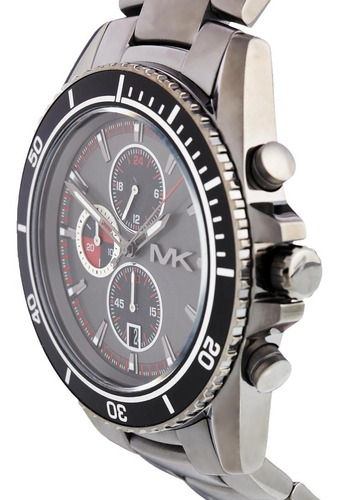 Relógio Michael Kors Mk8340 Lansing Orig Chron Anal Black