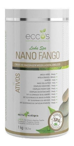 Creme Argiloso Massagem Modeladora Eccos Nano Fango 1kg