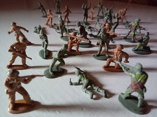 Imagen 6 de 7 de Vintage Soldaditos De Plástico Mini Lote X 32
