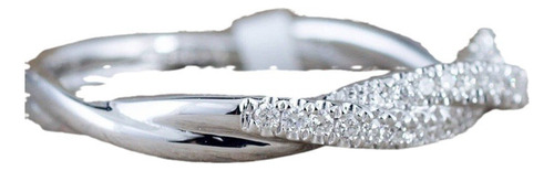 Anillo De Cuerda Retorcida Con Circonita