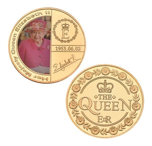 Moneda Dorada Aniversario Platinum Jubilee, Reina Isabel 2 