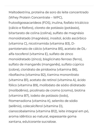 Sustevit Vitafor Whey Protein Multivitaminas E Minerais