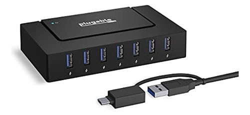 Hub Enchufable 7 En 1 Con Alimentación Usb Para Ordenadores