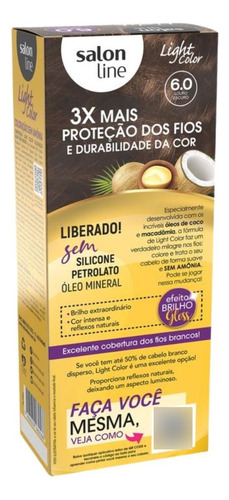 Coloração Suave Salon Line Light Color 6.0 Louro Escuro