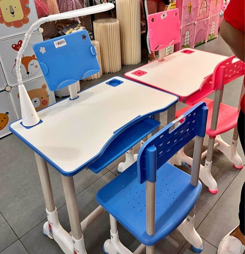 Imagen 3 de 4 de Juego De Escritorio+silla Para Niños, Lámpara,mesa De Tareas