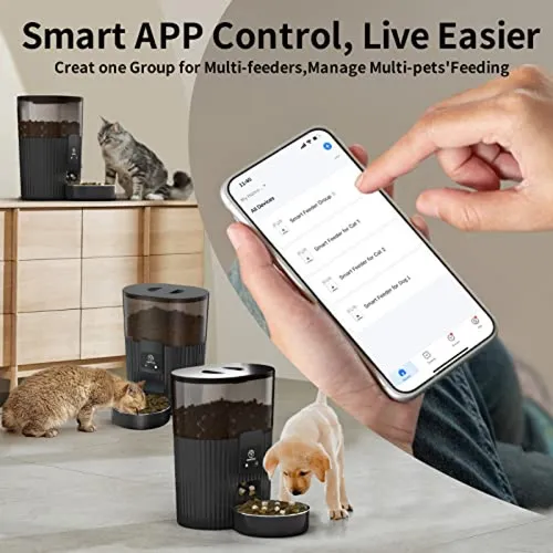 Papifeed Comedero Automático Para Gatos Con Control App, Com