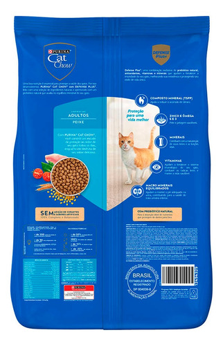 Cat Chow Ração Para Gato Adulto Peixe 2,7kg