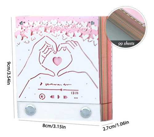 Calendário 3d 2024 Roda Gigante Memo Pad Diy Sticky Notes