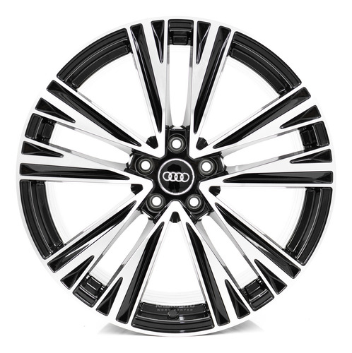 Rodas 19 Audi A6 2022 5x112 A6 A7 Q5 S-line Esportivas Cor Preto Com Diamantado