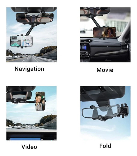 Soporte Base Celular Universal Para Espejo Retrovisor Auto