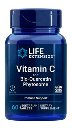 Vitamina C Con Bio Quercetina 60 Tabletas Vegetarianas Sin Sabor- Life Extension