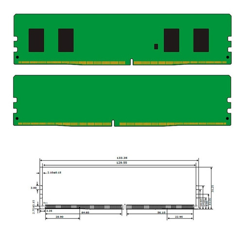 Imagen 4 de 4 de Memoria Ram Ddr4 8gb 3200 Mhz Kingston Pc
