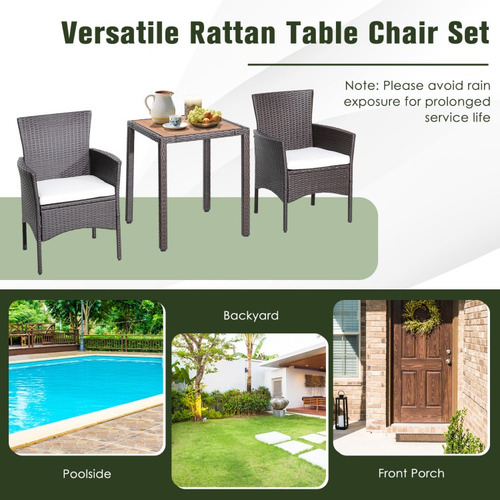 Juego De Muebles Para Patio Con Tablero De Madera De Acacia