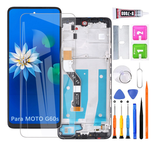 Pantalla Para Moto G60s Xt2133 Display Con Marco