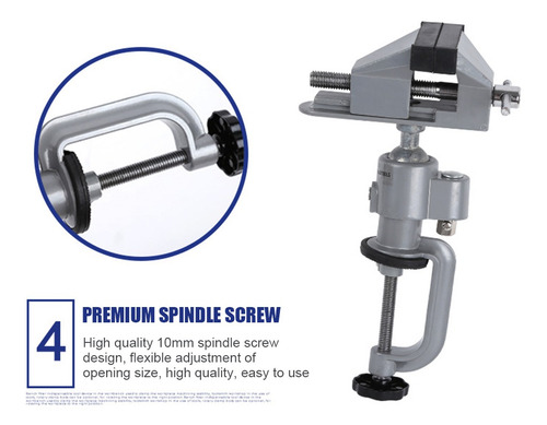 Tornillo De Mesa Universal Con Abrazadera Giratoria De 360 G