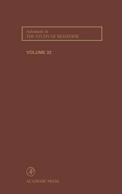 Libro Advances In The Study Of Behavior: Volume 32 - Dr. ...