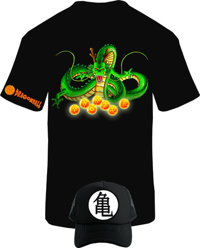 Camiseta Manga Corta Shenlong Dragon Ball Z Obsequio Gorra 