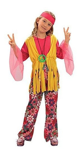 Niña - Disfraz De Bristol Novelty Hippy Girl (xl) Para Niños