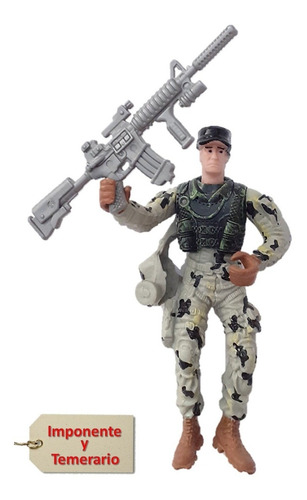 Nuevo Muñeco Soldado Articulado Grande Fuerte Militar Guerra