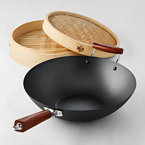 Panela Wok Cuisinart 35 Cm Com Cabo Auxiliar Csw26-36h