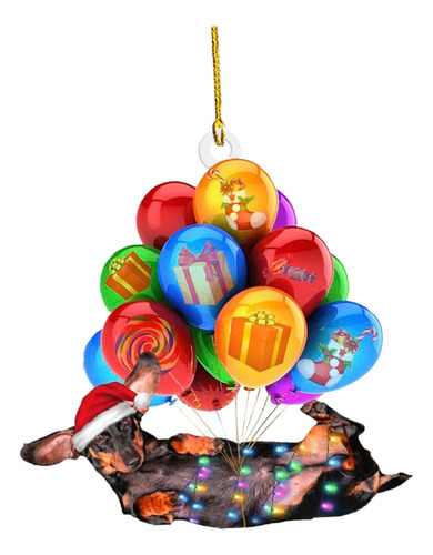 3 Adorno Navideño Para Perro Salchicha, Decoración Estilo