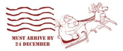 Polo Norte Navidad Reno Trineo Postmark Diseño Papa Noel