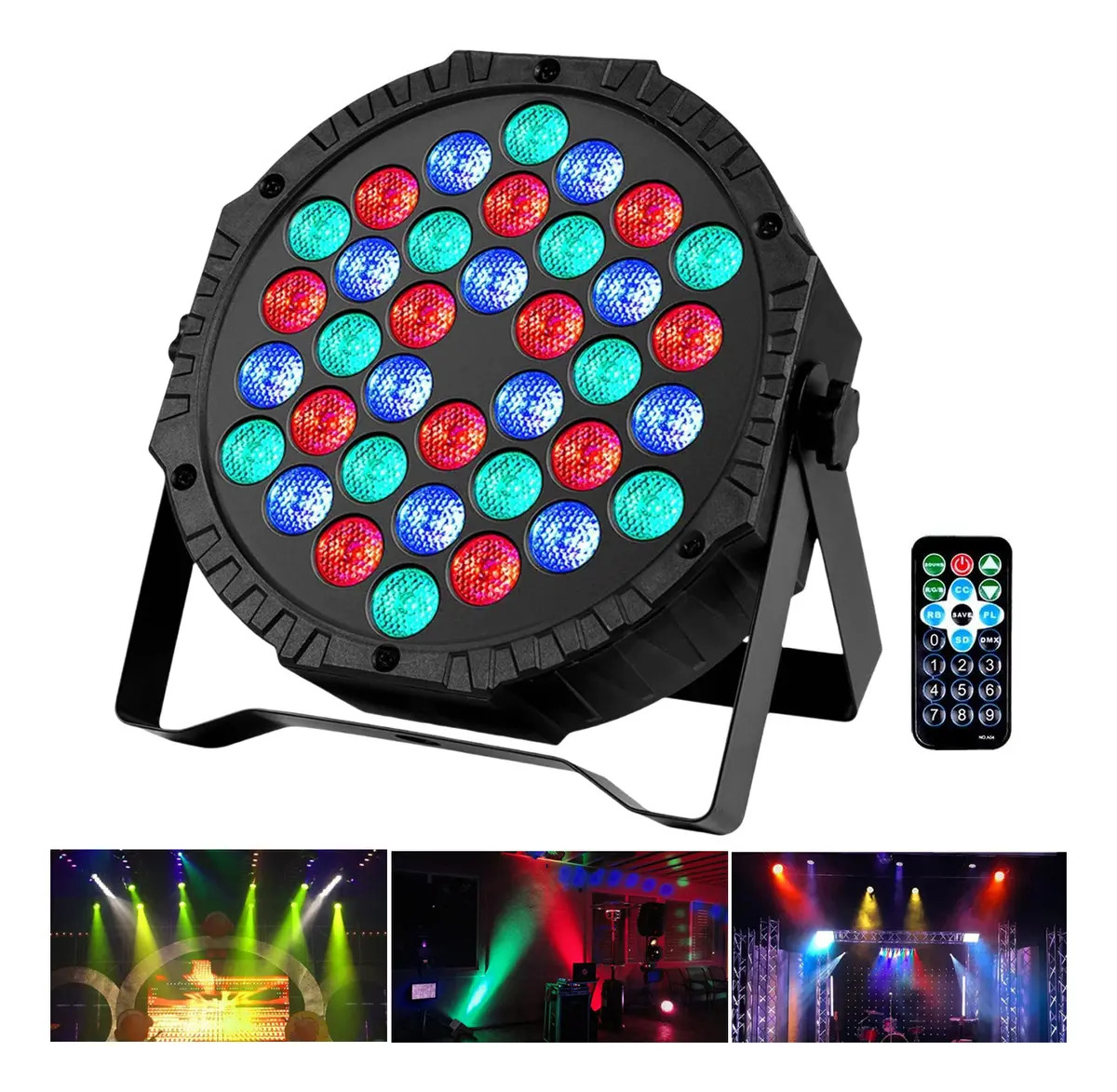 Luces Fiesta Cañones LED 36x1W Luz PAR LED RGB para Escenario,Navidad y Halloween,ATOZELE Foco LED PAR con Control Remoto - Modo DMX, Maestro-Esclavo,Audiorítmica y DJ