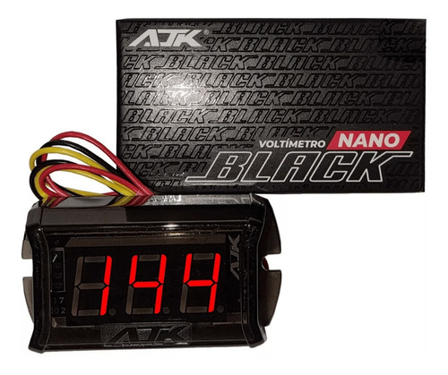 Voltimetro Nano Plus Black Ajk Medidor De Bateria Bivolt