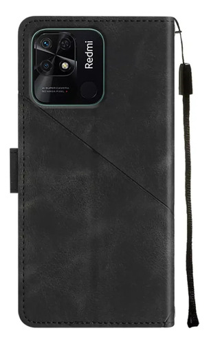 ( Funda Tipo Cartera Con Tapa En Relieve Para Xiaomi Redmi 10c