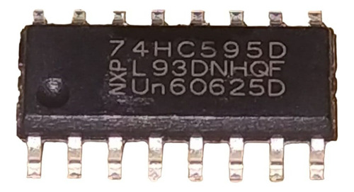 20 Pzas 74hc595 74hc595d Smd Sop16 Registro Desplazamiento