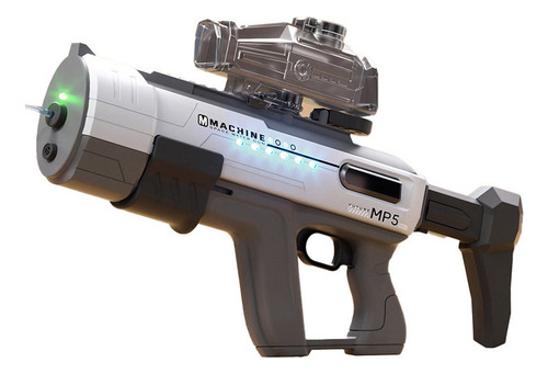 Pistola De Agua Eléctrica Mp5 Con Luz Y Visor