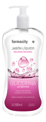 Jabón líquido Farmacity fragancia neutra con dosificador 500 ml