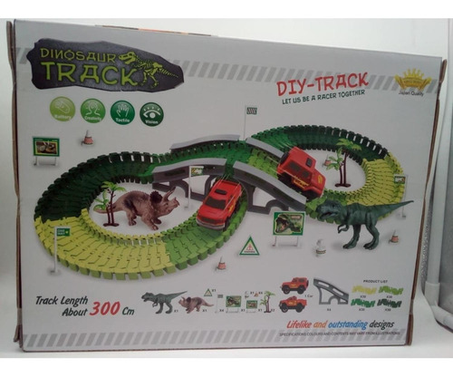 Imagen 2 de 2 de Divertida Pista De Coche Y Dinosaurios