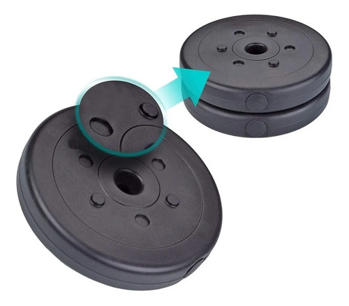 Imagen 4 de 5 de Disco De Pesas Forrado Musculación Para Mancuerna 1kg