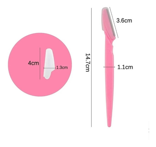 Imagem 5 de 7 de Lâmina De Sobrancelha Feminina Dermaplaning Kit C/3 Navete