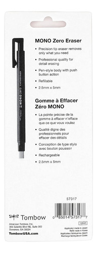 Tombow 57317 Mono Zero Eraser Value Pack, Rectángulo 2,5 Mm.
