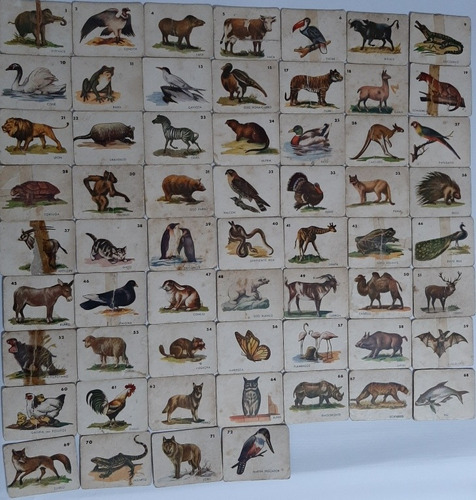 Imagen 1 de 8 de Antiguas Figuritas Animales Cartón Lote X 60 Ro 293