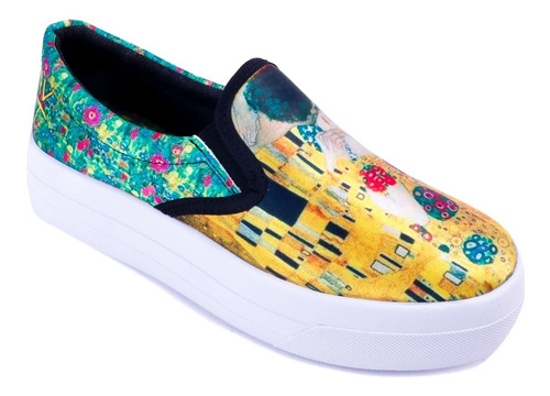 Sneakers Pintura El Beso Arte Gustav Slip On 430-2-aeb