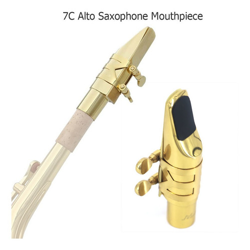 Imagem 8 de 9 de Boquilha Muslady 7c Alto Saxofone Instrumento Musical