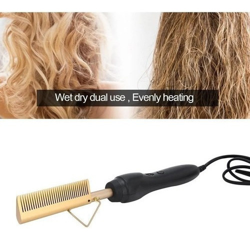 X Alisador De Cabelo Com Pente Quente E Barra Elétrica