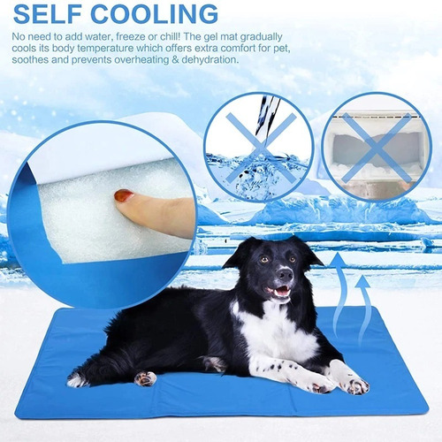 Imagen 3 de 9 de X2 Manta Refrescante Alfombra Mascotas Cama Perro 50x65cm M