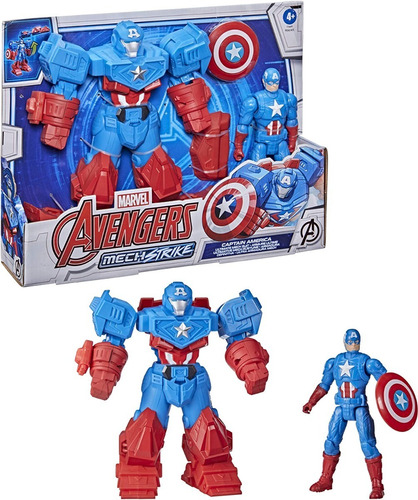 Hasbro Marvel Avengers - Figura Mech Strike Capitán América 