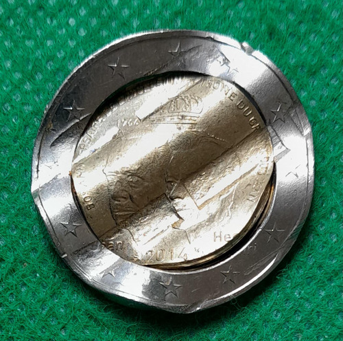 Moneda De 2 Euros De Luxemburgo,ñ 2014 Cancelada O Anulada. 